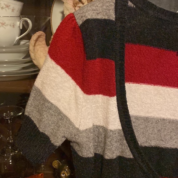 Maurice’s striped sweater. Has a lot of stretch and fits snuggly. - Picture 3 of 7